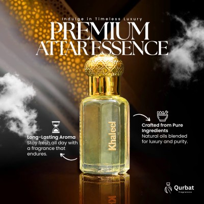 Qurbat Khaleel Attar | Luxury Perfume Oil | 12+ Hours Lasting | 6 ml Attar (Aromatic, Citrusy, Earthy, Floral & Woody)