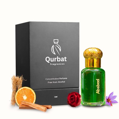 Qurbat Ababeel Attar | Luxury Perfume Oil | 12+ Hours Lasting | 6 ml Attar (Floral, Citrusy, Spicy & Woody)