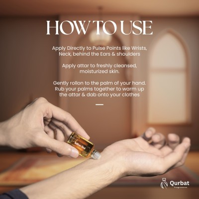 Qurbat Saffron Oud Attar | Luxury Perfume Oil | 12+ Hours Lasting | 6 ml Attar (Citrusy, Spicy & Woody)