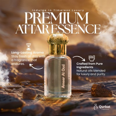 Qurbat Ameer Al Oud Attar | Luxury Perfume Oil | 12+ Hours Lasting | Attar (Spicy, Floral & Woody) (6 ml)
